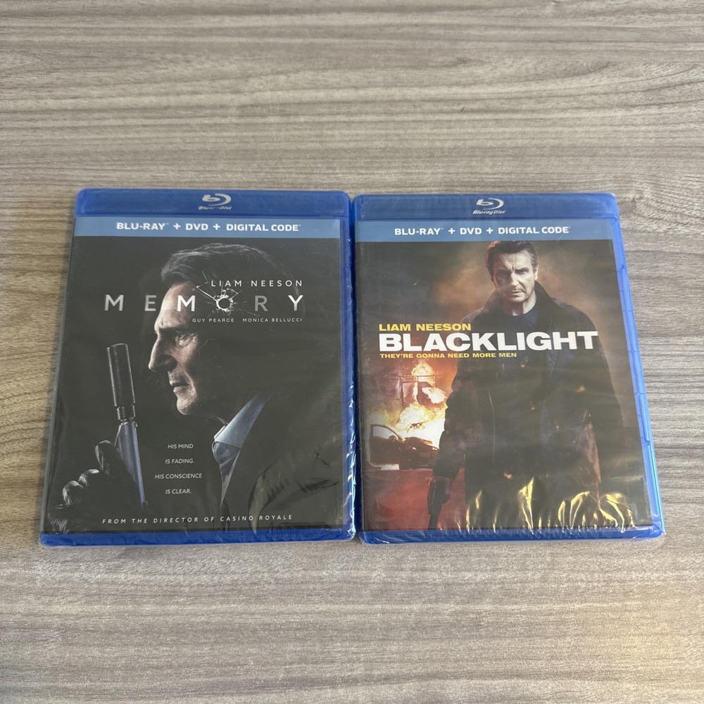 Liam Neeson Blu Ray Lot Memory Black light New Sealed Bundle